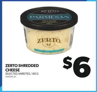 Real Canadian Superstore Zerto shredded cheese, 140 g offer