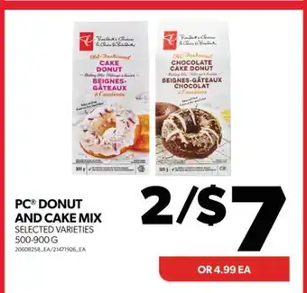 Real Canadian Superstore Pc donut and cake mix, 500-900 g offer