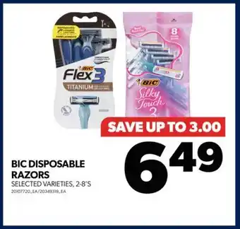Real Canadian Superstore Bic disposable razors, 2-8's offer