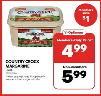 Real Canadian Superstore Country crock margarine, 850 g offer