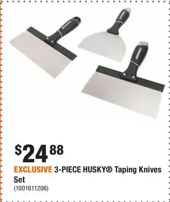 Home Depot Exclusive 3-piece husky taping knives set offer