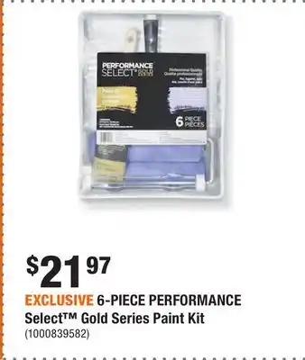Home Depot Exclusive 6-piece performance select gold series paint kit offer