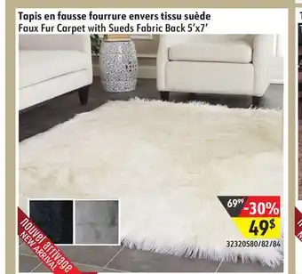 Sushi Shop Faux fur carpet with sueds fabric back 5'x7' offer