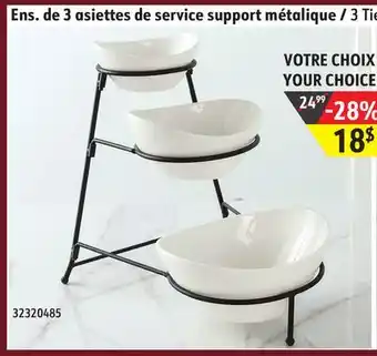 Sushi Shop 3 tier serving plate metal rack offer