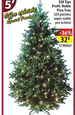 Sushi Shop 320 tips prelit noble pine tree offer