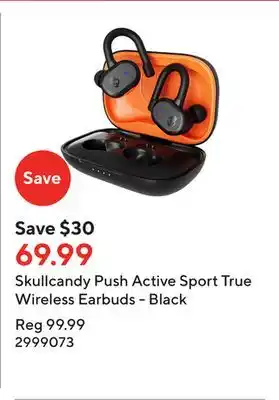 Staples Skullcandy push active sport true wireless earbuds - black offer