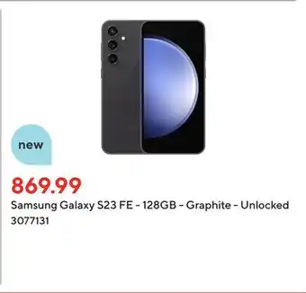 Staples Samsung galaxy s23 fe - 128gb - graphite - unlocked offer