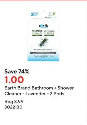 Staples Earth brand bathroom + shower cleaner - lavender - 2 pods offer