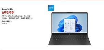 Staples Hp 15 windows laptop - intel i5-1335u - 512 gb ssd - 8 gb ram - windows 11 home offer