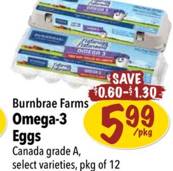 Farm Boy Burnbrae farms omega-3 eggs offer