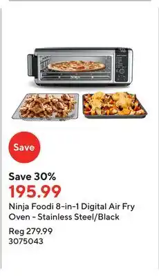 Staples Ninja foodi 8-in-1 digital air fry oven - stainless steel/black offer