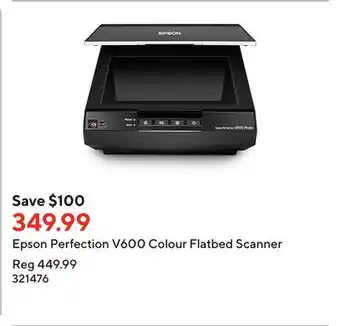 Staples Epson perfection v600 colour flatbed scanner offer