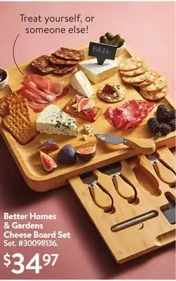 Walmart Better homes & gardens cheese board set offer