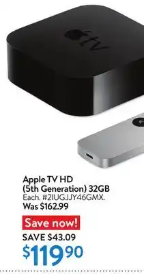 Walmart Apple tv hd (5th generation) 32gb offer