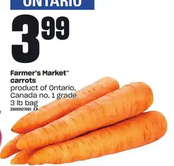 Loblaws Farmer's market carrots, 3 lb bag offer