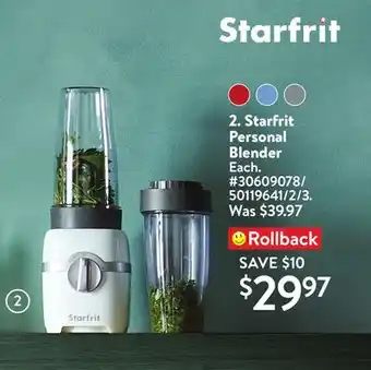 Walmart Starfrit personal blender offer