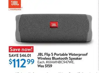 Walmart Jbl flip 5 portable waterproof wireless bluetooth speaker offer