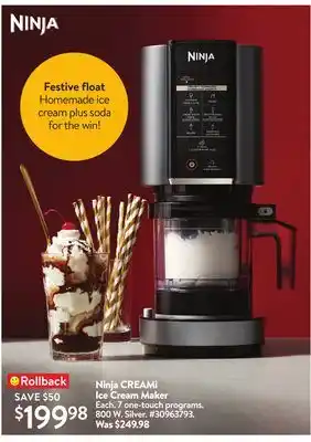 Walmart Ninja creami ice cream maker offer