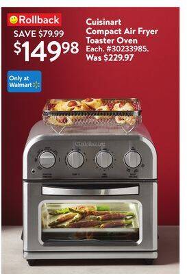 Walmart Cuisinart compact air fryer toaster oven offer