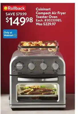 Walmart Cuisinart compact air fryer toaster oven offer