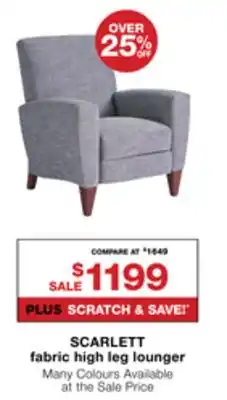 La Z Boy Scarlett fabric high leg lounger offer