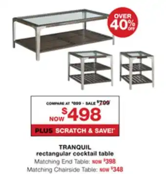 La Z Boy Tranquil rectangular cocktail table offer