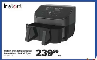 Real Canadian Superstore Instant brands 8 quart dual basket clear black air fryer offer