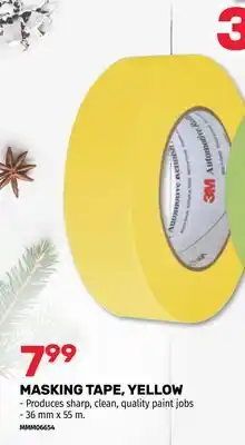 Bumper to Bumper 3m masking tape, yellow offer