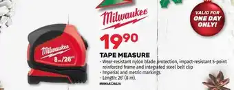 Bumper to Bumper Milwaukee tape measure offer