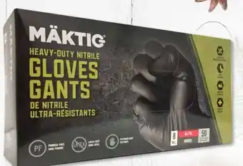 Bumper to Bumper Mäktig 8 mil heavy-duty nitrile gloves offer