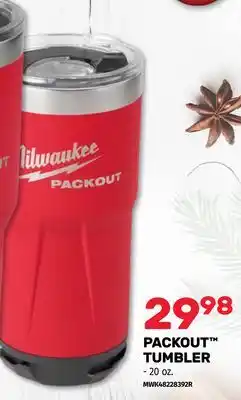 Bumper to Bumper Milwaukee packout tumbler offer