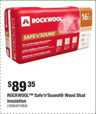 Home Depot Rockwool safe'n'sound wood stud insulation offer