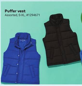 Giant Tiger Puffer vest offer