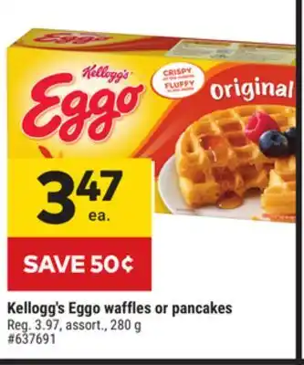 Giant Tiger Kellogg's eggo waffles or pancakes offer