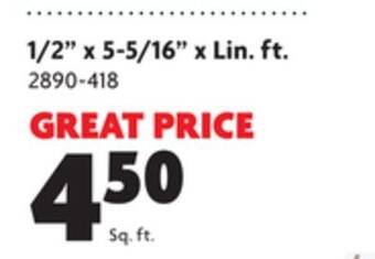 Home Hardware 1/2 x 5-5/16 x lin. ft. primed mdf shiplap offer