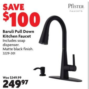 Home Hardware Baruli pull down kitchen faucet offer