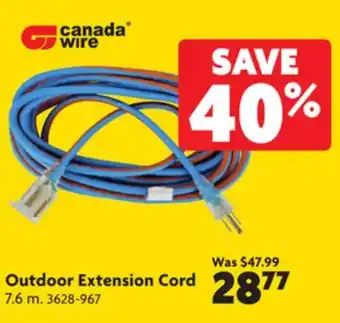 Home Hardware Outdoor extension cord offer