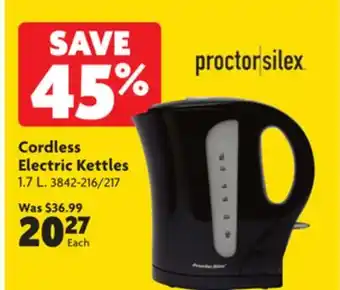 Home Hardware Cordless electric kettles offer