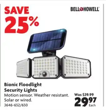 Home Hardware Bionic floodlight security lights offer