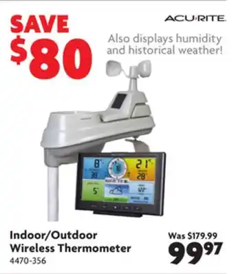 Home Hardware Indoor/outdoor wireless thermometer offer