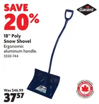 Home Hardware 18 poly snow shovel offer