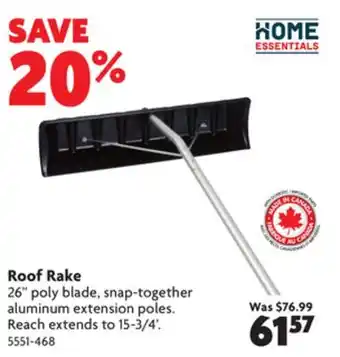 Home Hardware Roof rake offer