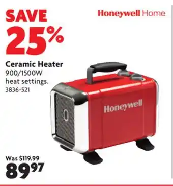Home Hardware Ceramic heater offer