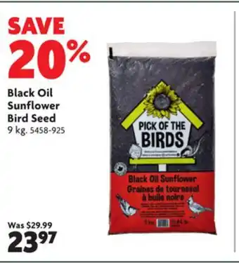 Home Hardware Black oil sunflower bird seed offer