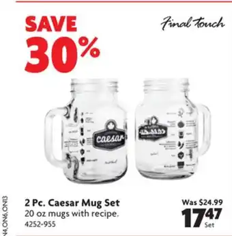 Home Hardware 2 pc. caesar mug set offer