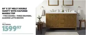 Home Hardware 60 x 22 nelly double vanity with cultured marble top offer
