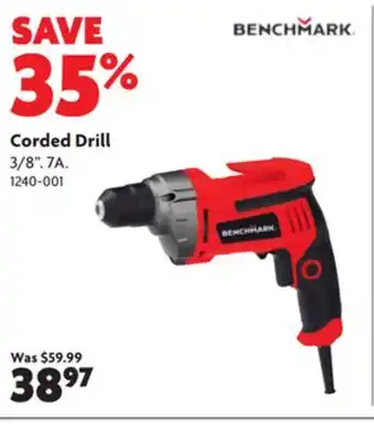 Home Hardware Corded drill offer