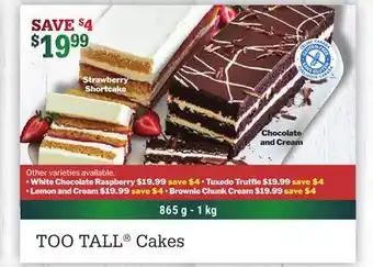 M & M Food Market Too tall cakes offer