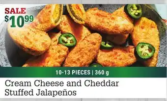 M & M Food Market Cream cheese and cheddar stuffed jalapeños offer