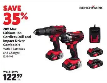 Home Hardware 20v max lithium-ion cordless drill and impact driver combo kit offer